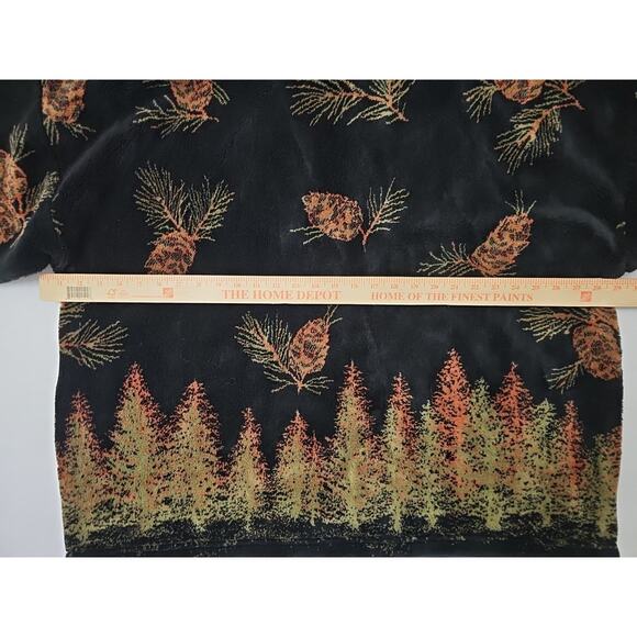 VINTAGE Cobblestone Canyon Women’s Pine Cone Fleece Full Zip Jacket XXL Black - Picture 6 of 8